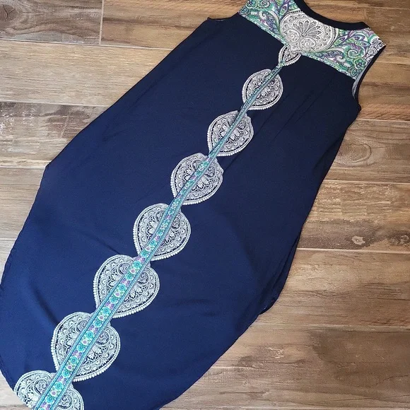 Cupio Medallion Floral Print Sleeveless Dress, Size Small - Picture 8 of 9